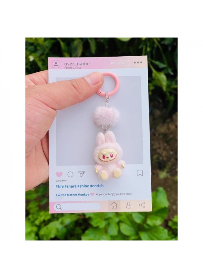 LABUBU Labubu Plush Rubber Mobile Phone Pendant Keychain 