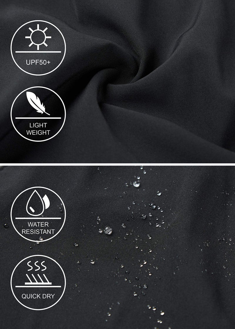 Libin Women's Capri Pants Lightweight Quick Dry Cargo Hiking Capris Travel Casual Cropped Pants Zipper Pockets, Black XL - Image 5