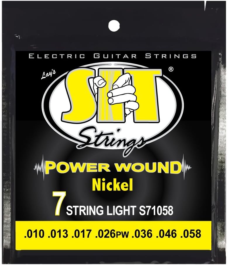 Power Wound Nickel Electric Guitar Strings (S.I.T.), 7-String Light 10-58, S71058