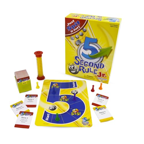 5 Second Rule Game Jr Simple Questions Card Game for Family Fun Party Kids Travel Game Night Sleepovers Think Fast and Shout Out Answers For Ages 6 - Image 1