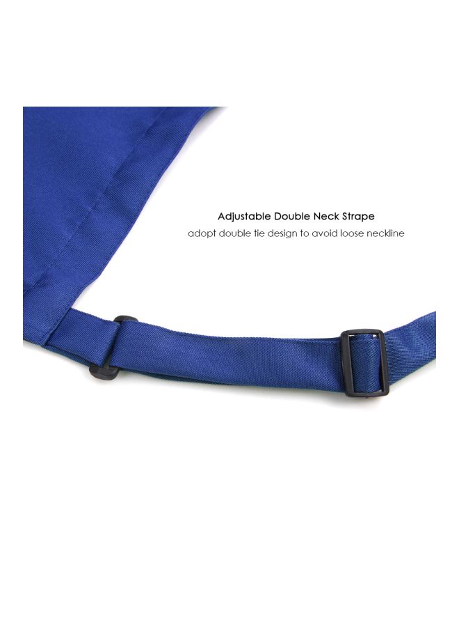 2-Piece Cooking Apron With Adjustable Neck Belt Blue 66x66x75cm - Image 4