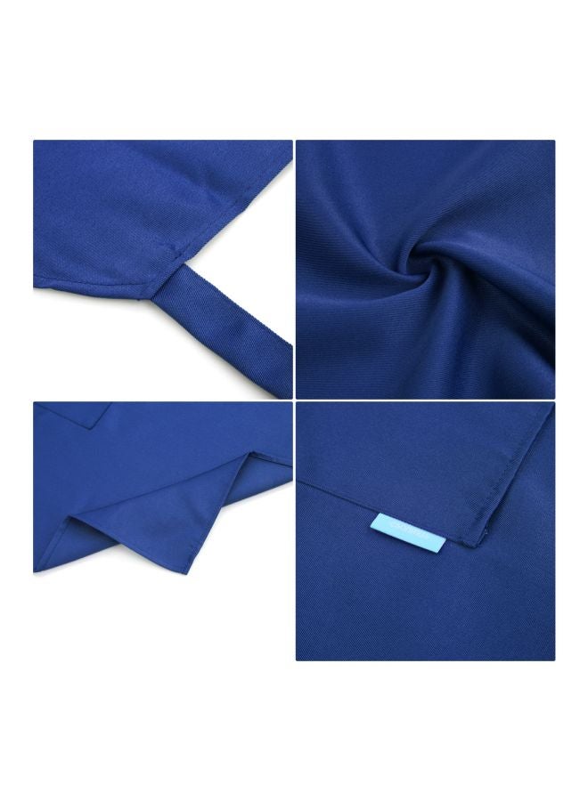 2-Piece Cooking Apron With Adjustable Neck Belt Blue 66x66x75cm - Image 2