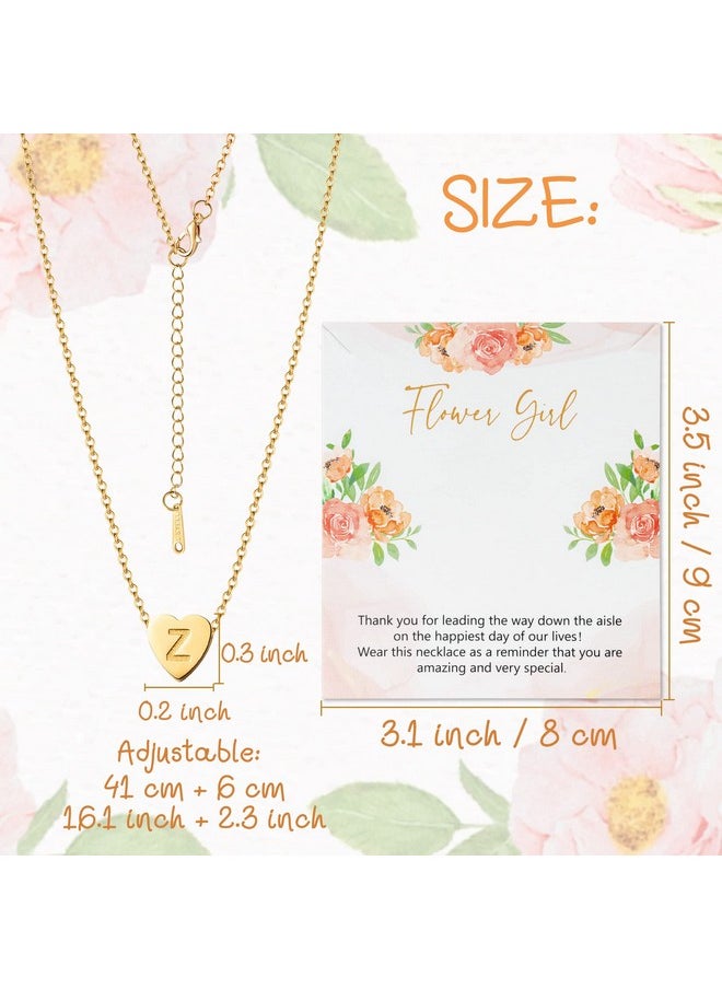 OSNIE Flower Girl Z Alphabet Pendant Necklace 14K Gold Plated Tiny Capital Letter Initial Heart Pendant Necklace Wedding Day Thank You for Being My Flower Girls Jewelry Gifts Proposal from Bride - pzsku/Z609FF03F69E69E25EF08Z/45/_/1741329935/0e06c528-3326-4ba4-9138-e9fb13c43533