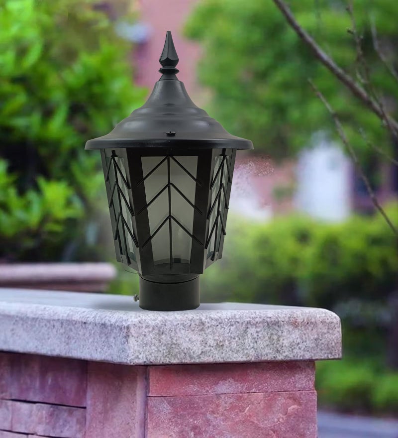 WHITERAY Outdoor Post Lantern Gate Light Black Pillar Lamp Garden Light Weatherproof Fixture for Pathway Front Entrance Patio or Walkway (Without Bulb) - Image 1