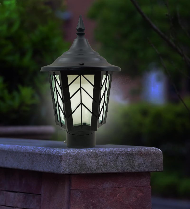 WHITERAY Outdoor Post Lantern Gate Light Black Pillar Lamp Garden Light Weatherproof Fixture for Pathway Front Entrance Patio or Walkway (Without Bulb) - Image 2