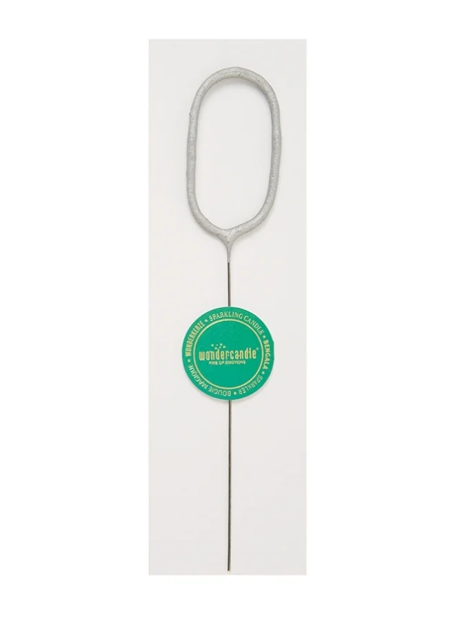 Wondercandle Silver Sparkler Candle - Number 0