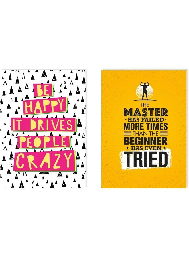 PAPER PLANE DESIGN Quote and Motivational Poster Set of 10 (Size 45 x 30 cm) - Image 4