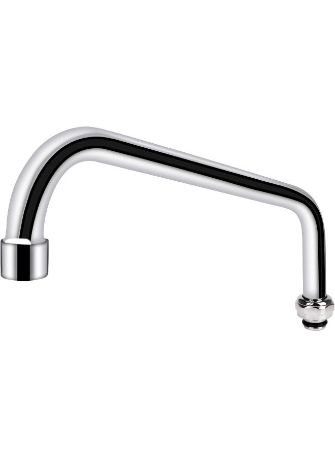 COOLWEST 12 Inch Swing Swivel Spout Replacement Kit for Commercial Kitchen Sink Faucet, 2.2 GPM Gooseneck Spout Nozzle Replacement Part, Chrome Finish - Image 1