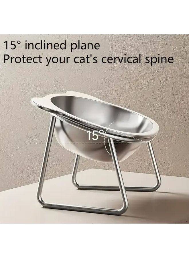 Stainless Steel Elevated Pet Bowl For Cats And Dogs With Non Skid Base - Image 2