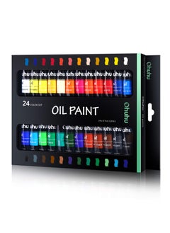 Ohuhu Ohuhu Oil Paint Set Oil Paint Tubes Oil-based 24 Colors Colors Artists Paints Oil Painting Set for Beginners Students Adults Great Gift Idea 24 Tubes 12 ml each, Multicolour  - Image 1