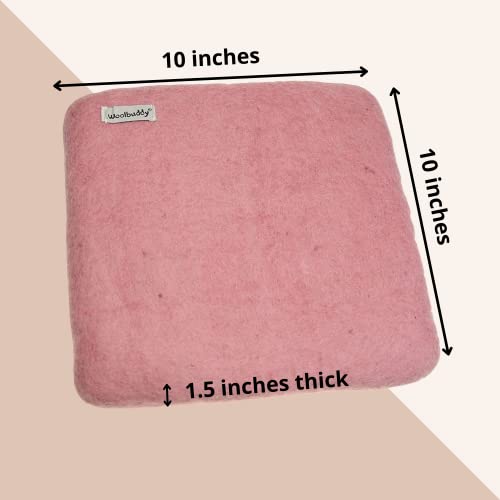 Woolbuddy Needle Felting Pad – Pink Wool Mat 10x10x1.5 – Foam Alternative Base for 3D, Wet, & Dry Felting Crafts - Image 5