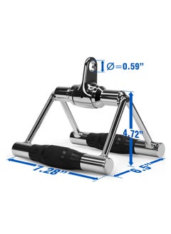 KYD Double D Row Handle Cable Attachment for Weight Workout, Cable Machine Accessories for Home Gym, LAT Pull Down V Bar  - Image 3
