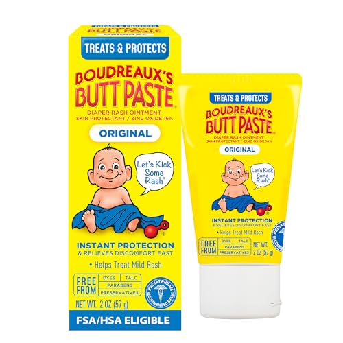Boudreaux's Butt Paste Original Diaper Rash Cream, Ointment for Baby, 2 oz Tube - Image 1