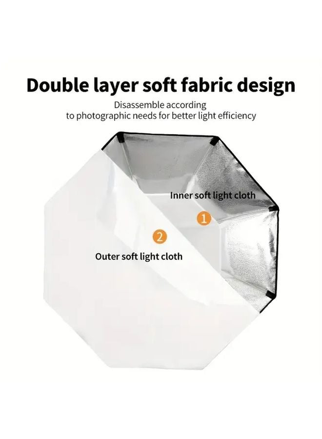 Black Octagonal Soft Box Diffuser 37.4 Inch Bowens Mount Professional Photography Lighting - Image 4