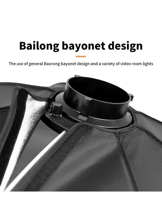 Black Octagonal Soft Box Diffuser 37.4 Inch Bowens Mount Professional Photography Lighting - Image 3
