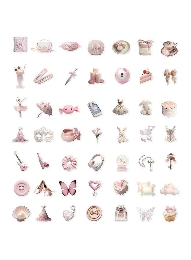 أورجنيزر 50 استيكر وردي ناعم للبنات - ملصقات جرافيتي جذابة للأطفال/هدايا عصرية (لابتوب زجاجات حقائب هواتف) - Image 2