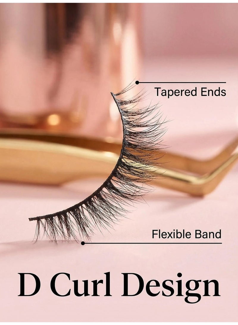 D'AMMA'N 3D Natural False Eyelashes – Wispy Fluffy Multi-Layer Soft Lightweight Reusable Lashes for Makeup, Party, Daily Use,10 Pairs-C80 - Image 5