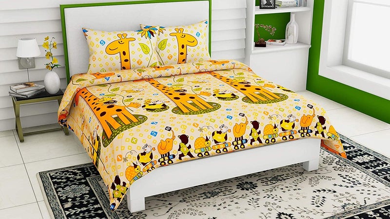 UmI. Brand Umi Super Soft Brushed Microfiber Cotton Double Quilt Cover Blanket Cover Razai Duvet Cover Comforter Cover for Double Size Duvets with Zip 90X100Inches Beige - Image 1