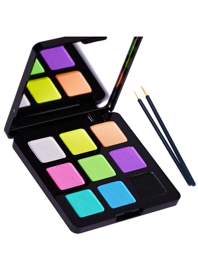 Bowitzki 9 Colors Water Activated Eyeliner Hydra Liner Graphic Cake Aqua Eye Liner Retro Makeup Pastel Uv Glow Color Neon Face Body Paint  - Image 1