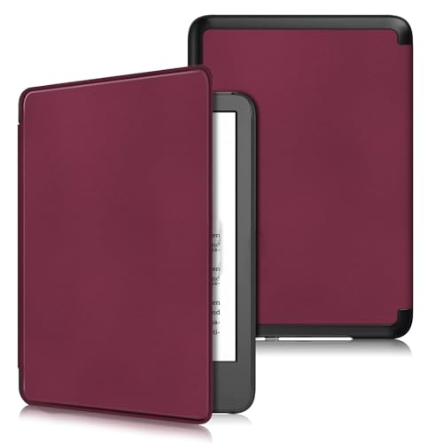 ProElite Slim Smart Flip case Cover for Amazon Kindle 6" 300 ppi 11th Generation 2022, Wine Red - Image 1