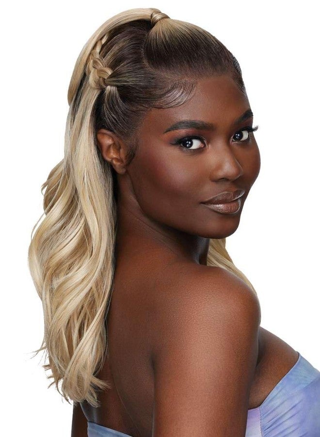 Outre Airtied 100% Fully Hand-Tied Wig - Human Hair Blend - Loose Body Wave 18" (OFF BLACK 1B) - Image 3