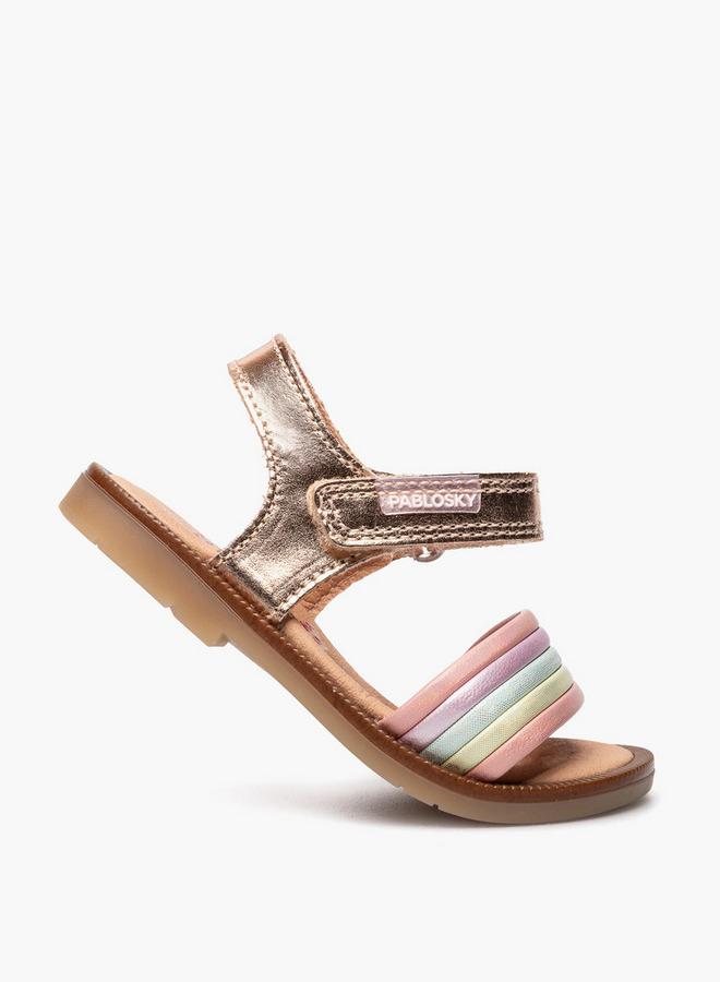 Pablosky Sandals With Hook & Loop Closure With Colourblock Pattern - Image 5