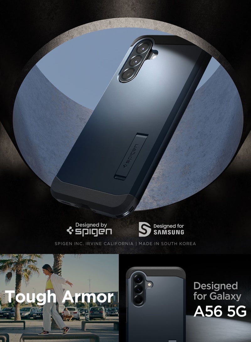 Spigen Tough Armor for Samsung Galaxy A56 5G Case Cover with Extreme Impact Foam (2025) - Metal Slate - Image 2