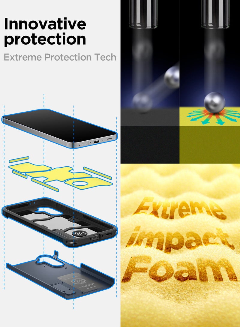 Spigen Tough Armor for Samsung Galaxy A56 5G Case Cover with Extreme Impact Foam (2025) - Metal Slate - Image 4