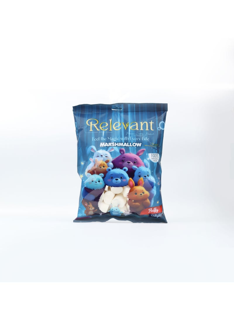 Relevant Marshmallow Original, Gluten Free, 100% Natural Taste, (200g, Vanillia)