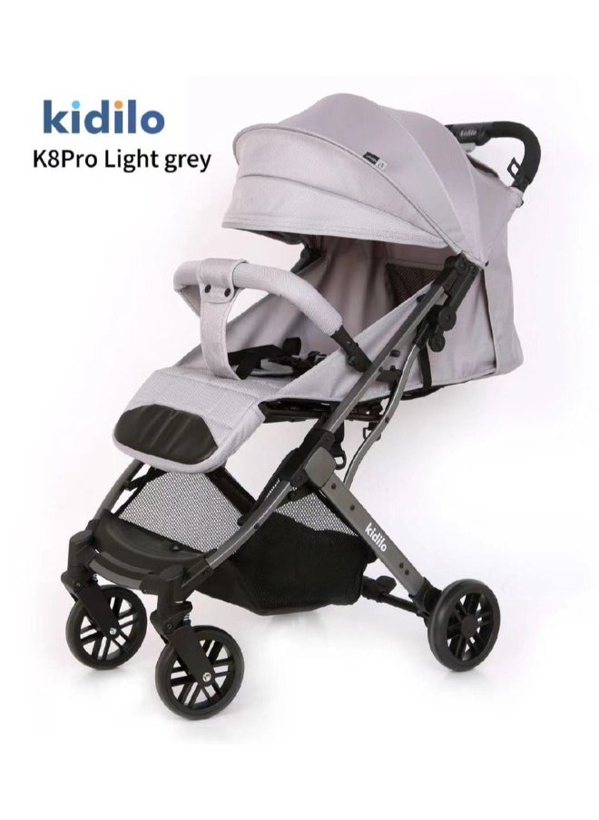 Kidilo - Kidilo K8Pro Cabin Stroller Light Gray - Image 1