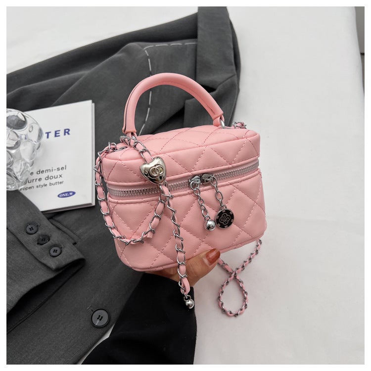 High-End Mini Bag For Women Summer Texture Niche Quilted Chain Crossbody Bag Satchel Bucket Bag - Image 1