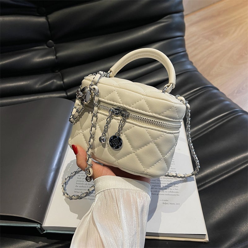 High-End Mini Bag For Women Summer Texture Niche Quilted Chain Crossbody Bag Satchel Bucket Bag - Image 2