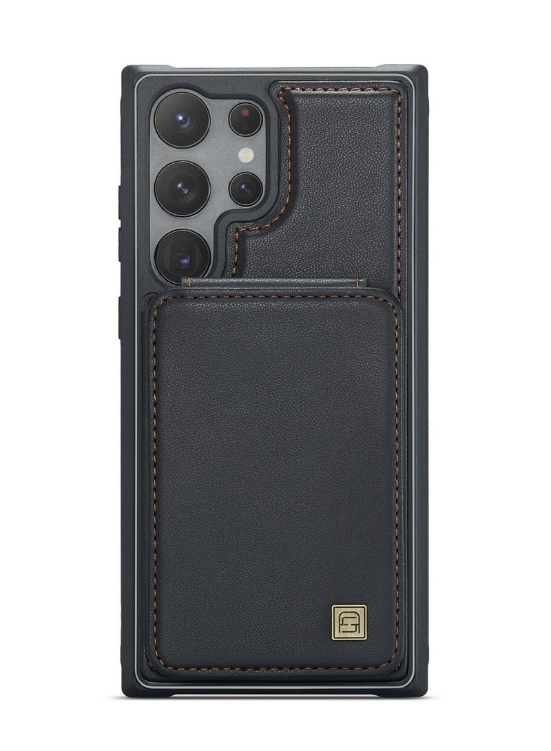 Suteni Back Cover Card Slots Leather Phone Case for Samsung - Image 1