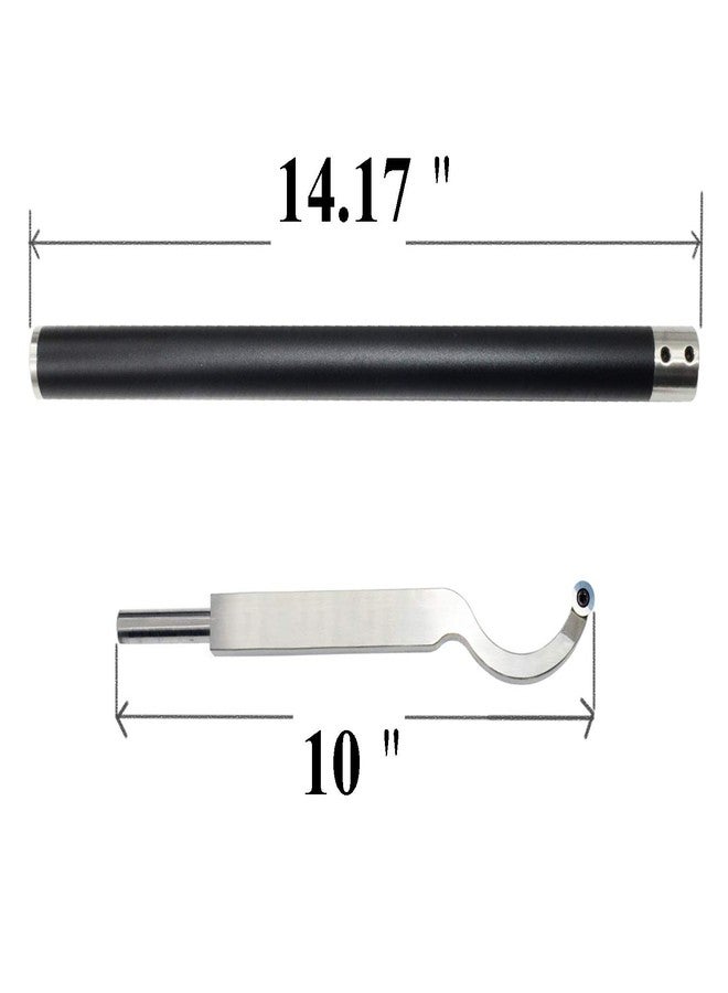 Asieg Tool Swan Neck Hollower Tools Bar Wood Turning Tool Set Carbide Tipped Lathe Chisel with Ci3 12mm Round Carbide Insert Cutter for Wood Hobbyist or DIY or Carpenter - Image 2