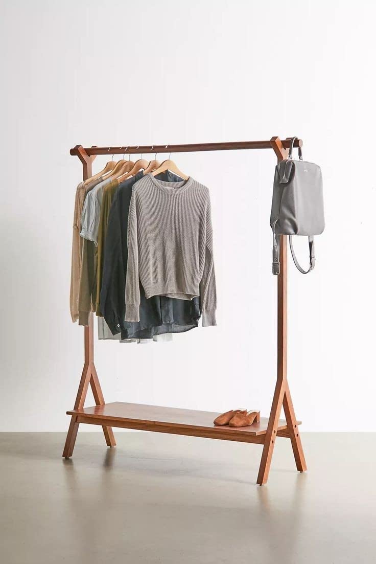 Freestanding Wooden Towel Rack Multiple Tier Sheesham Wood Towel Holder for Bathroom Industrial Towel Bar StandLadder with Storage Shelf for Bathroom Bedroom Laundry Room Kitchen B38 