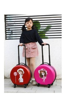 Generic Kids Luggage Travel Suitcase Children's Carry on Luggage 18" Cartoon Rolling Trolley Case Ride-on Wheeled Suitcase for Children Toddlers Boys Girls  - Image 2