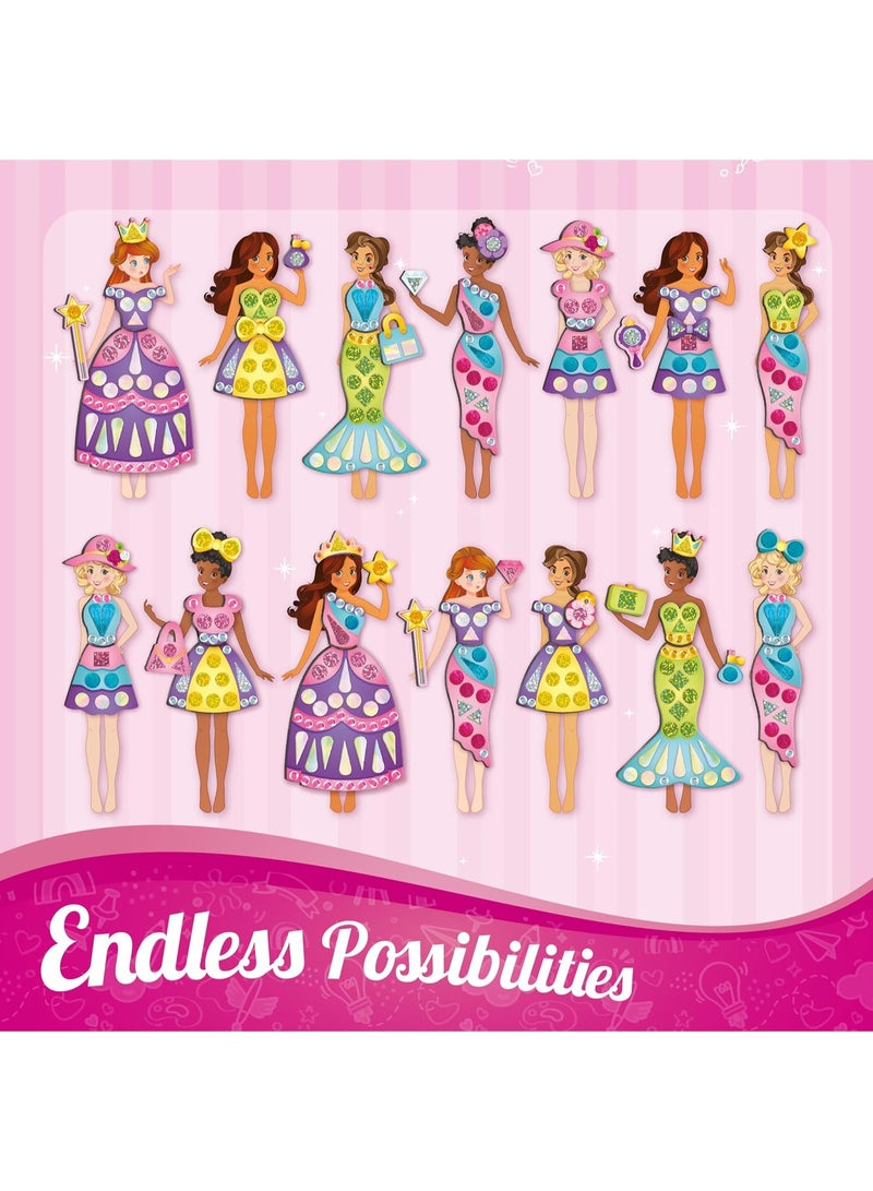 Imagimake DIY Magnetic Dress-Up Princess | Pretend Play Toys for Girls | 30 Magnetic Dresses & Accessories | Interchange & Create Unlimited Outfits | Birthday & Return Gift 3-12 Years - Image 5
