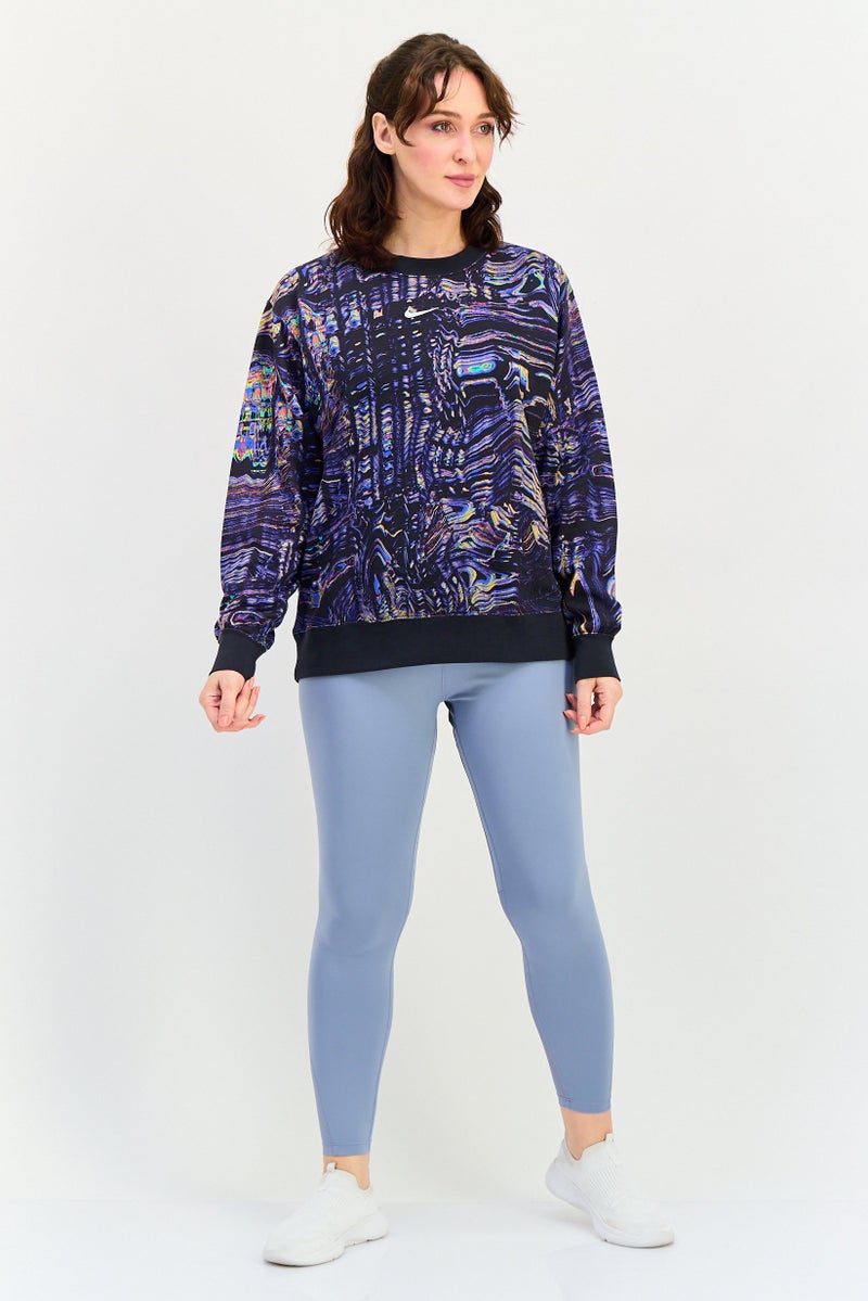 Nike Women Loose Fit Long Sleeve Outdoor Sweatshirt, Multicolor - Image 4