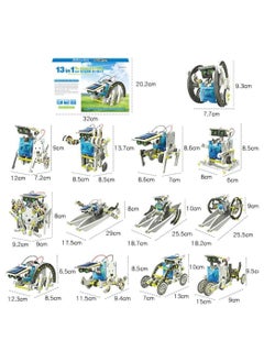 Y&D Robot Toys, Solar Toys,13-in-1 Education Toys -190 Pieces DIY Building Science Experiment Kit for Kids, Robotics Creative Puzzle Teens, Powered by The Sun  - Image 4