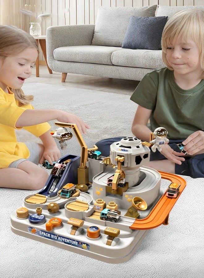 DURKU Race Track Kit with Mini Cars, Space Theme, Educational Toy for Kids 3+, Interactive Car Adventure Set, Ideal Gift - Image 2