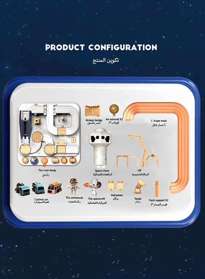 DURKU Race Track Kit with Mini Cars, Space Theme, Educational Toy for Kids 3+, Interactive Car Adventure Set, Ideal Gift - Image 4