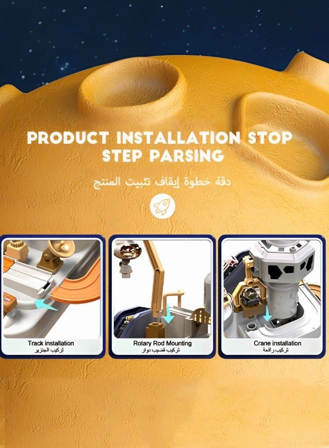 DURKU Race Track Kit with Mini Cars, Space Theme, Educational Toy for Kids 3+, Interactive Car Adventure Set, Ideal Gift - Image 5