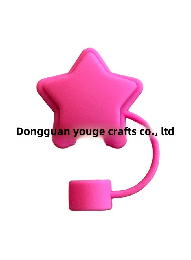 Star Food Grade Silicone Straw Cap Fitting Stanley Stanley 10mm8mm Dust-proof Straw Sleeve-Color:Rose Red-Specifications:10mm  - Image 1