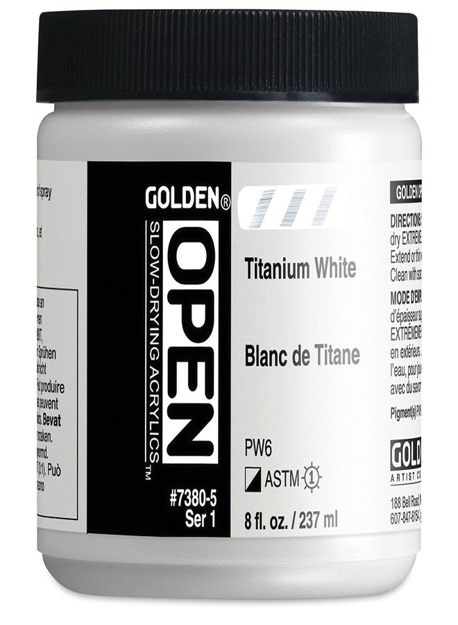 Golden OPEN Acrylic Color - 8 oz. Jar - Titanium White