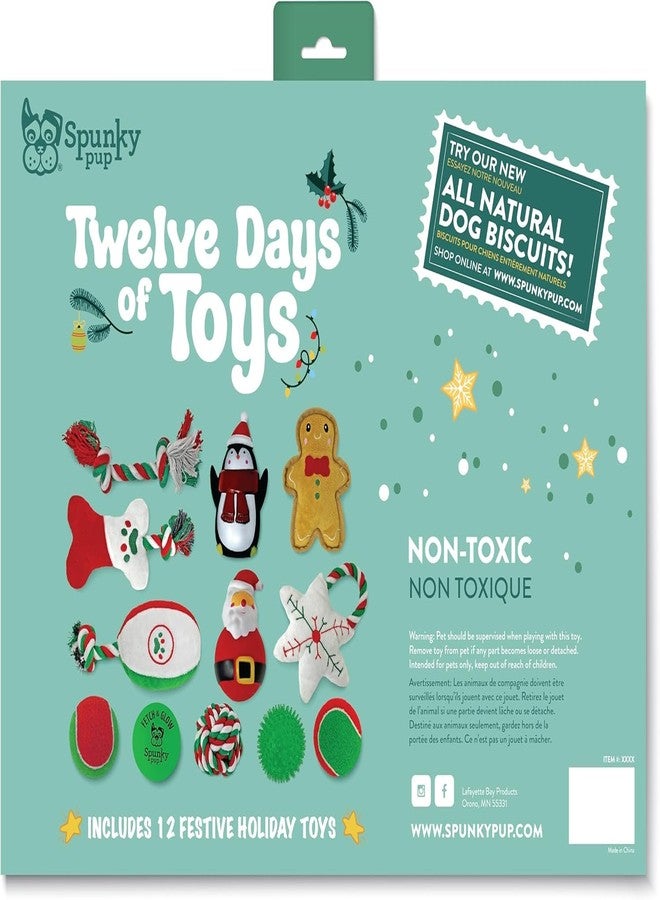 Spunky Pup 12 Days of Toys Advent Calendar 2024 - Non-Toxic for Dogs - Includes 12 Different Toys - Perfect for Christmas Countdown - Image 3