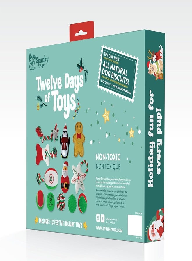 Spunky Pup 12 Days of Toys Advent Calendar 2024 - Non-Toxic for Dogs - Includes 12 Different Toys - Perfect for Christmas Countdown - Image 4