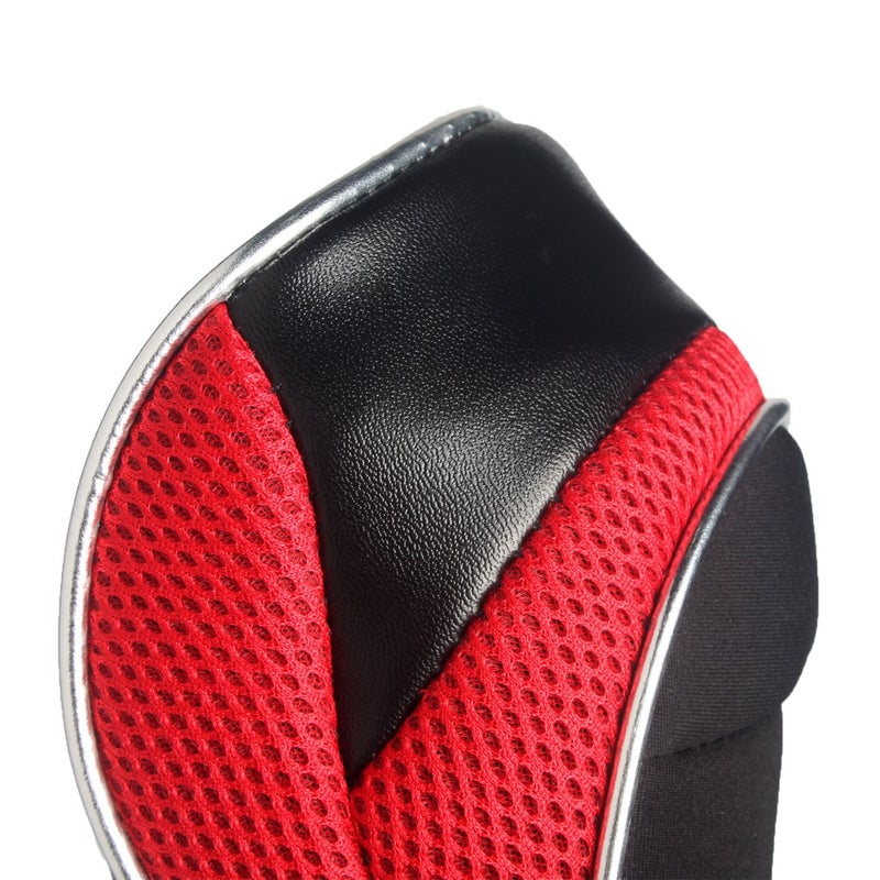 Andux Golf 460cc Driver Fairway Wood Head Covers with Zipper Closure Set of 3 (Black/Red) - Image 3