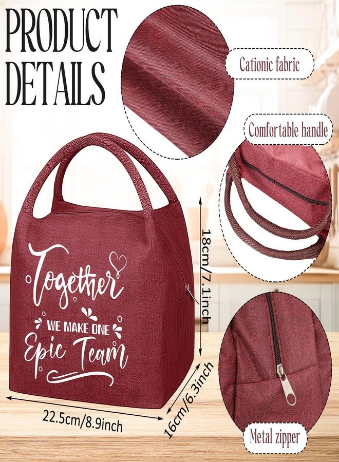 12 قطعة من حقائب الغداء المعزولة، هدية تقدير للموظفين، مقاس 9 × 6 × 7 بوصة، هدية شكر لزملاء العمل وأفراد الفريق، هدية عيد الميلاد، حقيبة قابلة لإعادة الاستخدام مانعة للتسرب، مبطنة بطبقة داخلية من رقائق الألومنيوم، مقاومة للماء - Image 2