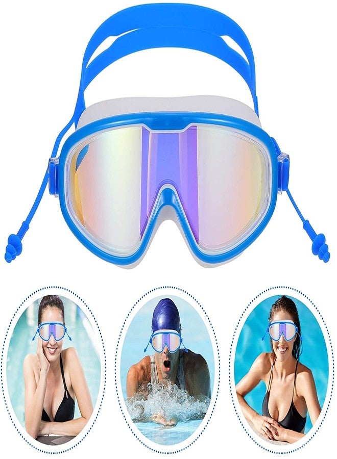 Ostin نظارات سباحة أوستين المضادة للضباب بإطار كبير وسدادات أذن، معدات نظارات غوص مقاومة للماء للأطفال، حماية من الأشعة فوق البنفسجية ومضادة للضباب، نظارات سباحة واسعة الرؤية مع سدادات أذن للرجال والنساء والشباب. - Image 4