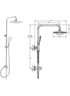 PUNTO A45739 - Plus 3s Shower Column  - Image 2